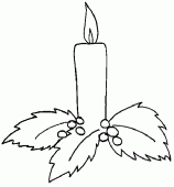 coloring picture of christmas candle