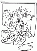 coloring picture of Daisy and Minnie