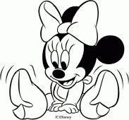 coloring picture of Baby Minnie Mouse