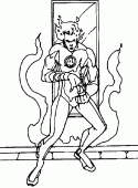 coloring picture of The human torch