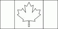coloring picture of Canada flag