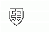 coloring picture of Slovakia flag