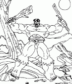 coloring picture of Hulk breaks a branch