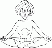 coloring picture of Indian yoga man picture