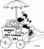 coloring picture of Minnie boxe lunches