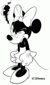 coloring picture of Minnie is angry