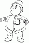 coloring picture of Mr Plod policeman