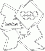 coloring picture of Olympic Games logo london