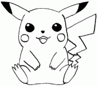 coloring picture of 025 pikachu