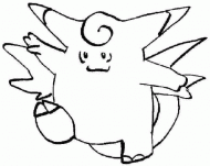 coloring picture of clefable