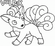 coloring picture of Vulpix pokemon 37
