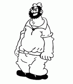 coloring picture of Bluto