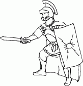 coloring picture of centurion roman soldier