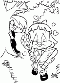 coloring picture of Elmira in love
