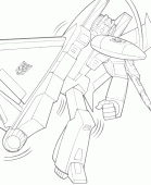 coloring picture of transformers plane