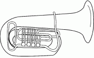 coloring picture of tuba