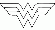 coloring picture of wonder woman logo