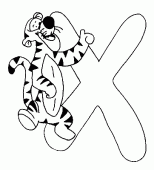 coloring picture of X tigger