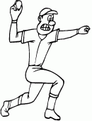 coloring picture of the pitcher will launch its baseball ball