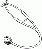 coloring picture of A stethoscope