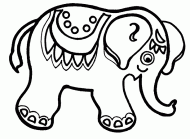 coloring picture of Circus elephant