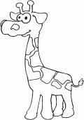 coloring picture of little giraffe
