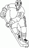 coloring picture of hockey s player