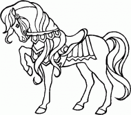 coloring picture of beautiful horse