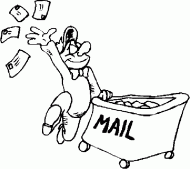 coloring picture of the distribution center of the mail