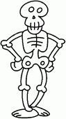 coloring picture of human skeleton