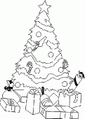 coloring picture of Christmas tree