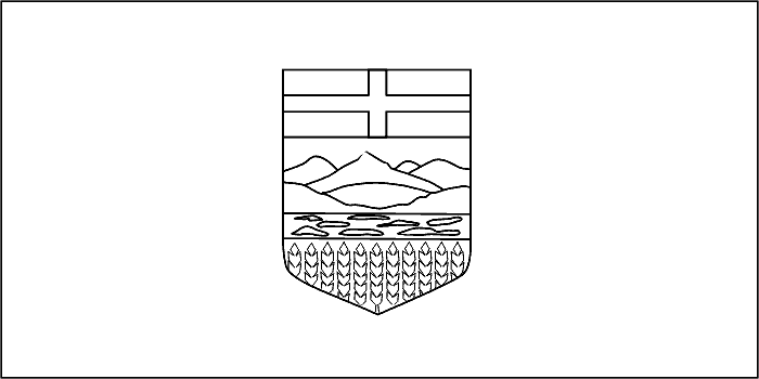 coloring picture of Alberta flag