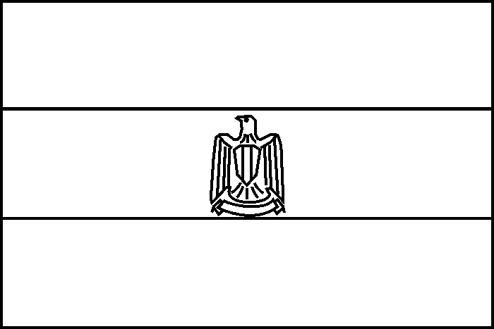 Coloring picture of Egypt flag