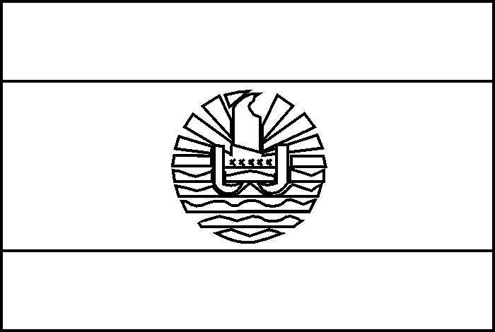 coloring picture of French Polynesia flag