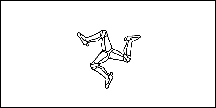 coloring picture of Isle of man flag