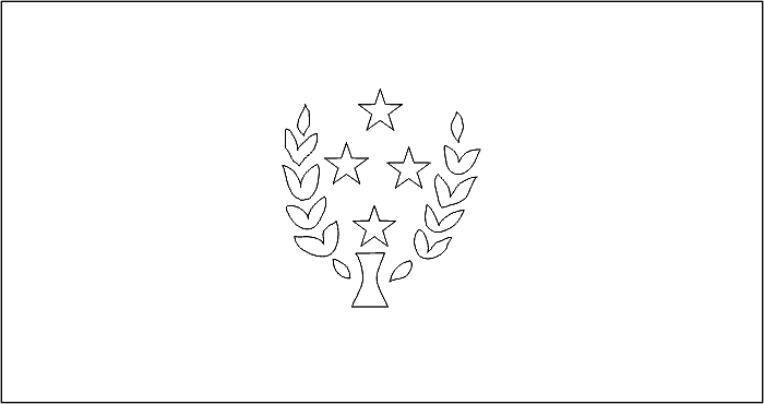 coloring picture of Kosrae flag