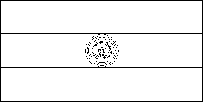 coloring picture of Paraguay flag