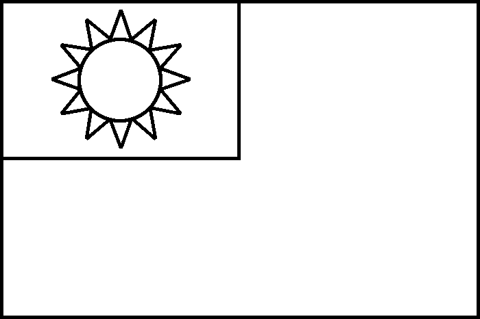 taiwan flag coloring pages - photo #6