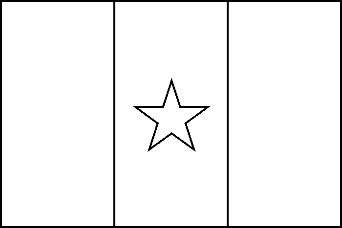 coloring picture of Senegal flag