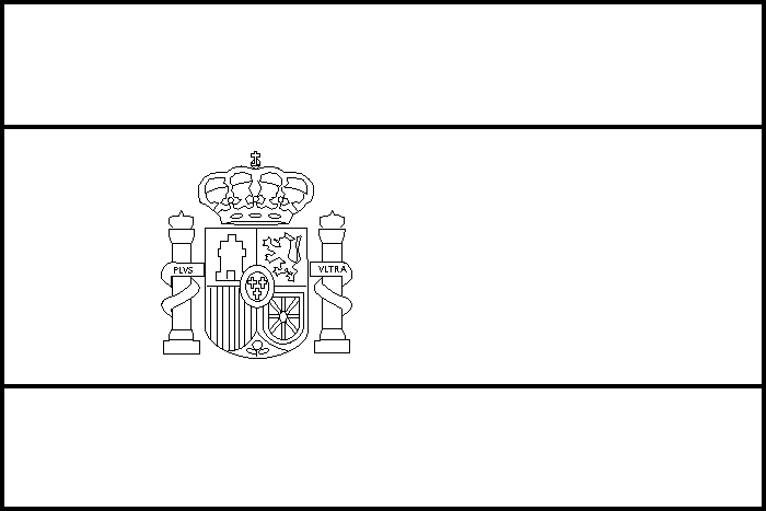 Spain flag coloring picture