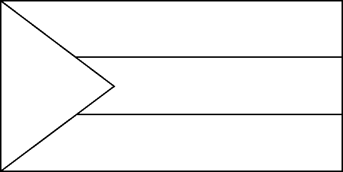 Coloring picture of Sudan flag