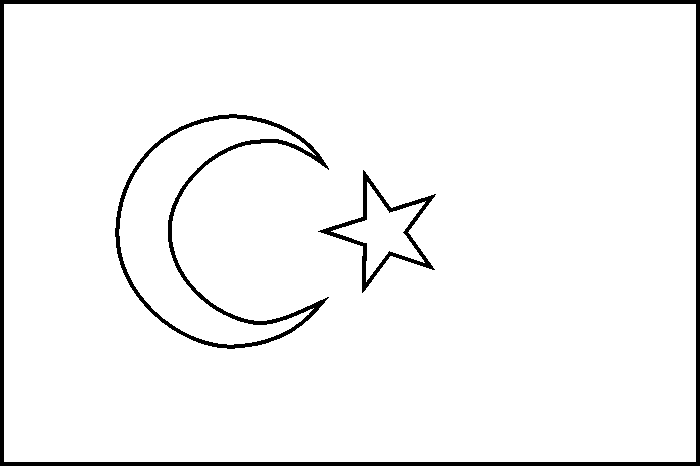 coloring picture of Turkey flag