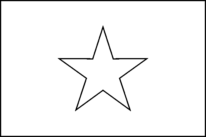 Vietnam flag coloring picture