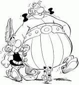 coloring picture of Asterix Obelix Dogmatix