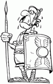 coloring picture of Roman soldier