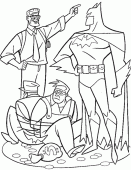 coloring picture of batman stops robbers