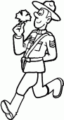 coloring picture of The Royal Canadian Mounted Police