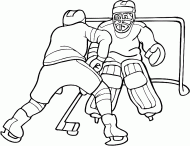 coloring picture of ice hockey