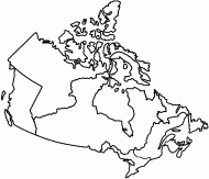 coloring picture of map of Canada
