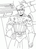 coloring picture of Steve Rogers is captain america